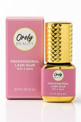 Orely Beauty retention bottle closeup showing premium lash adhesive for long-lasting holds.