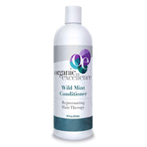 Organic Excellence Wild Mint Conditioner bottle pouring for lightweight hydration.