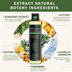 Organic Rosemary Hair Growth Shampoo foam demonstrates gentle cleansing and light volume