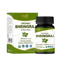 Organic Spree Bhringraj bottle with organic label supports natural hair care.