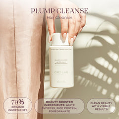 ORI LAB Plump Cleanse 300ml bottle closeup highlighting plant-based formula