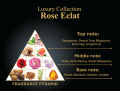 Heart notes featuring rose and violet blossoms for romantic elegance.
