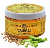 Original Blends Styling Gel jar viewed from the front, delivering a natural hold for all hair types.