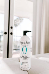 Original Sprout Deep Conditioner application scene showing post-shampoo use for detangling and smoothing