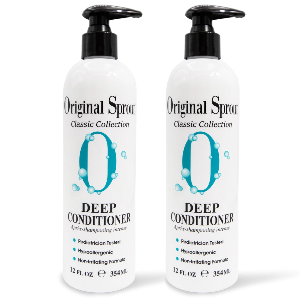 Original Sprout Deep Conditioner two-bottles for convenient family conditioning.