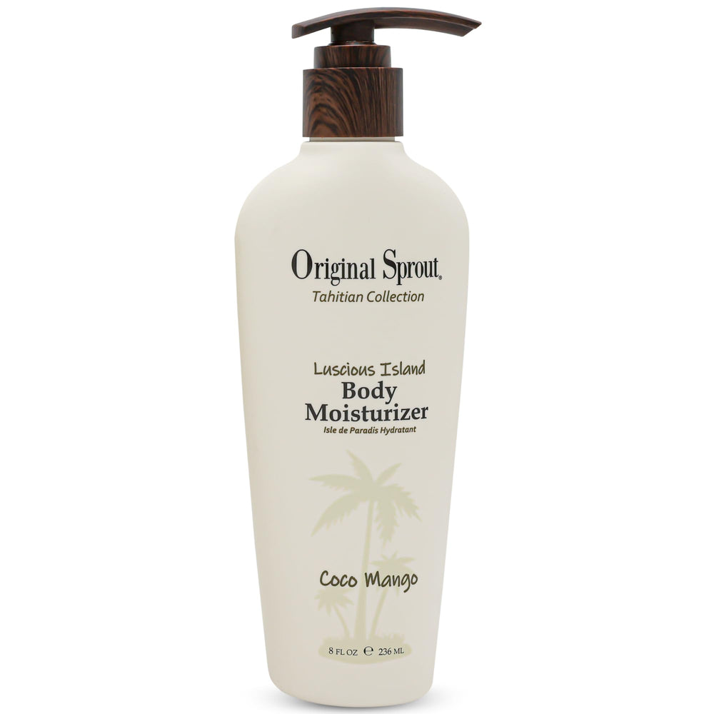 Original Sprout Luscious Island bottle shows fast-absorbing hydration for daily use