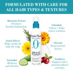 Original Sprout Miracle Detangler Spray applied to damp hair before brushing.