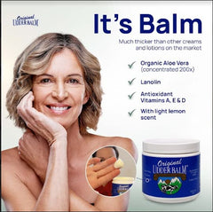 Original Udder Balm applied to feet for cracked heels and foot care.