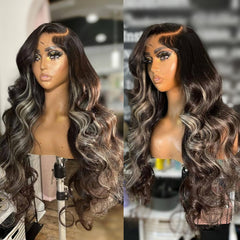 Orijodie ash-blonde ombre highlight wig adds a modern, vibrant look.