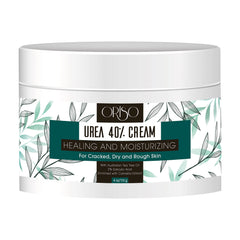 ORISO Urea Cream 40% heel balm showing intense hydration for dry, cracked heels.