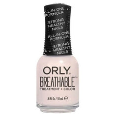 Orly Breathable Barely There 20908 bottle shows smooth application and quick-drying wear.