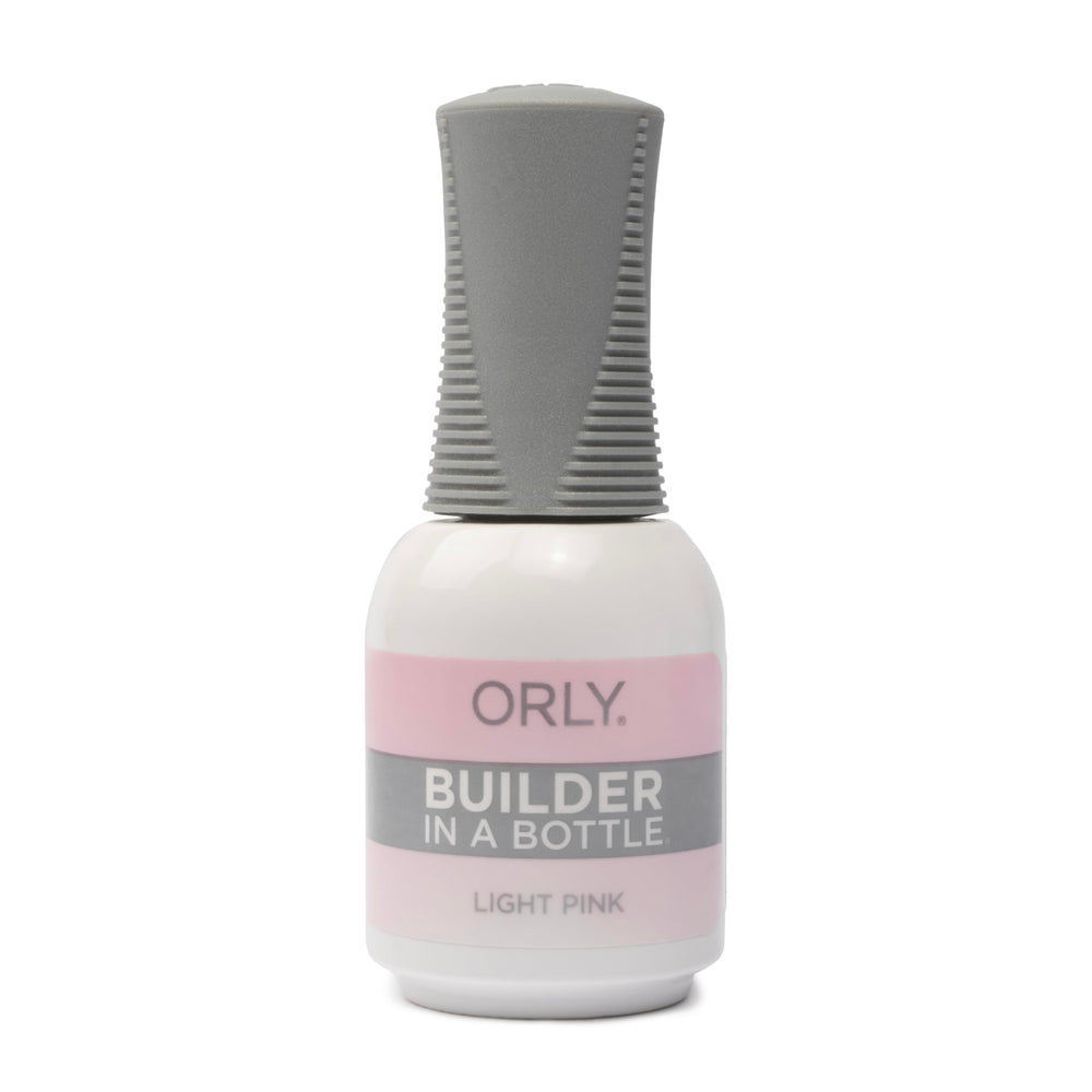 Orly GELFX Builder in a Bottle light pink close-up for natural, smooth-looking nails.