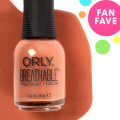 Orly Sunkissed brush stroke close-up for quick, even one-step color.
