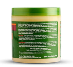 Close-up of ORS Carrot Oil Hair Cream texture for smooth, fast-absorbing moisture.