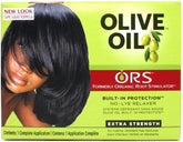 ORS HAIRestore olive oil no-lye relaxer kit, extra strength, pack of 3, smooth roots