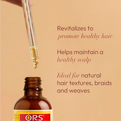 Applying ORS HAIRestore as a spot treatment for thinning areas.