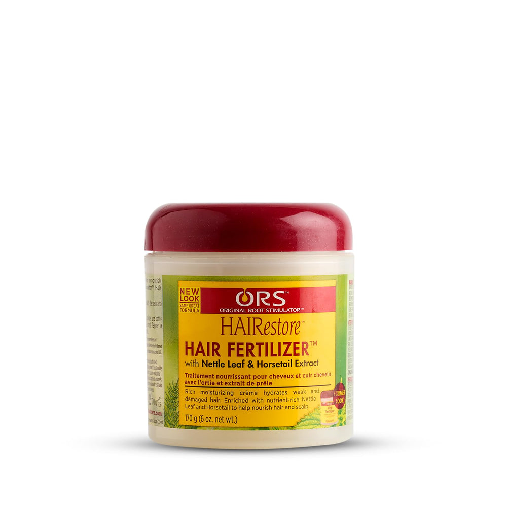 ORS HAIRestore bottle front shows moisturizing formula for thinning hair.
