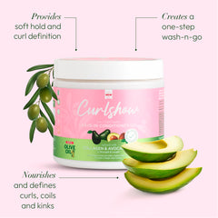 ORS Curlshow leave-in definition soft focus demonstrates curls with gentle hold