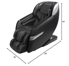 Osaki Titan Quantum Black side view shows ergonomic profile for comfort.