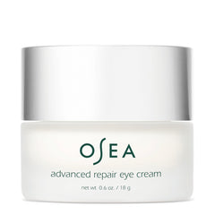 OSEA Advanced Repair Eye Cream jar closeup highlighting hydrating formula for delicate under-eye skin