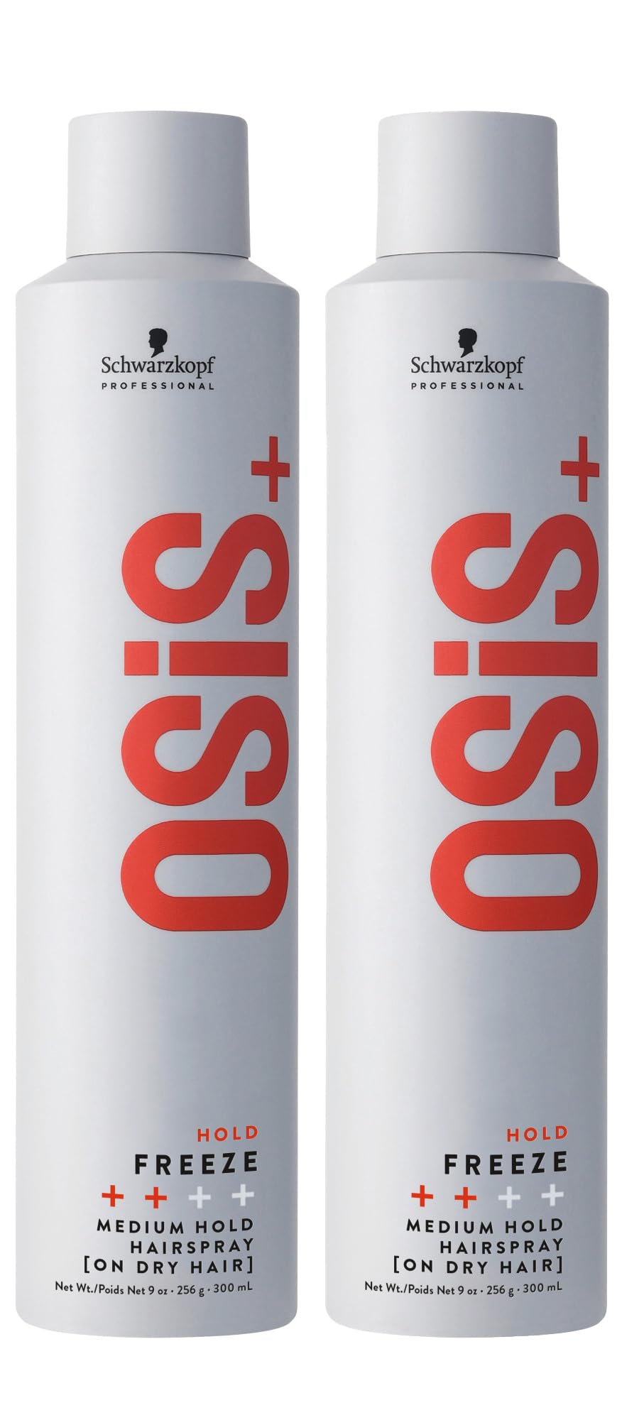 OSiS+ Freeze hairspray bottle on vanity for brushable hold