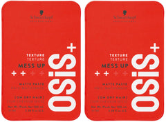OSiS+ Mess Up 2-pack packaging shown for convenient matte styling