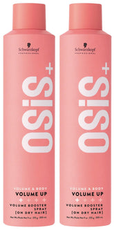 OSiS+ Volume Up booster spray bottle showing lightweight lift for textured hair