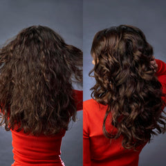 OSiS+ Glow applied on damp hair to reduce frizz and protect from humidity