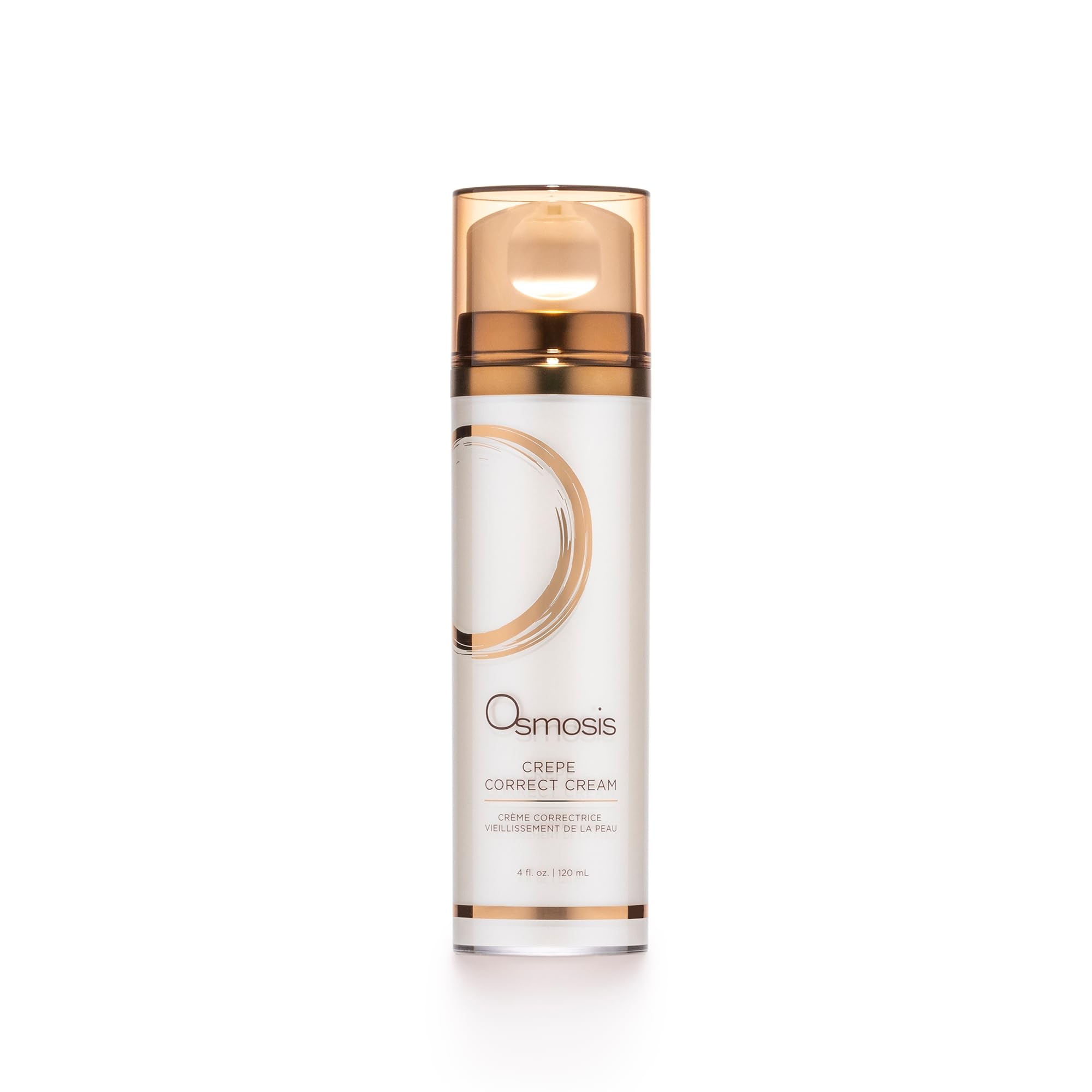OSMOSIS Crepe Correct Body Cream bottle showing luxurious texture for firmer-looking skin.