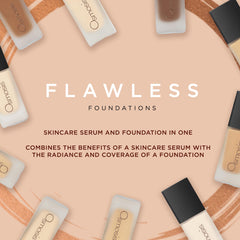 Osmosis Flawless Foundation liquid texture delivers lightweight, buildable coverage.