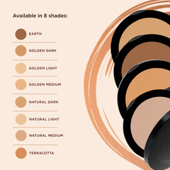 Close-up texture of the pressed base reveals a lightweight semi-matte finish.