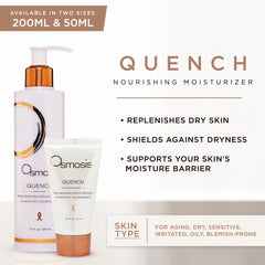 Close-up of jojoba oil in OSMOSIS Quench formula for nourishing skin.