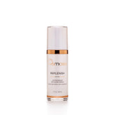 OSMOSIS Replenish antioxidant serum bottle on vanity, highlighting daily hydration