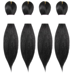 Osuntress prestretched braiding hair 10 inch 4-pack ready for knotless braids