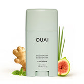OUAI Cape Town deodorant bottle showing clear, aluminum-free formula for all-day freshness.