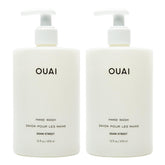 OUAI Hand Wash Dean Street pump bottle ready to dispense gentle exfoliating lather