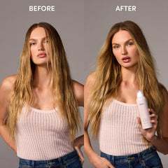 OUAI dry shampoo can demonstrates fast oil absorption for instant refresh.