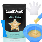 OudaHeat wax beads bulk jar for at-home professional waxing