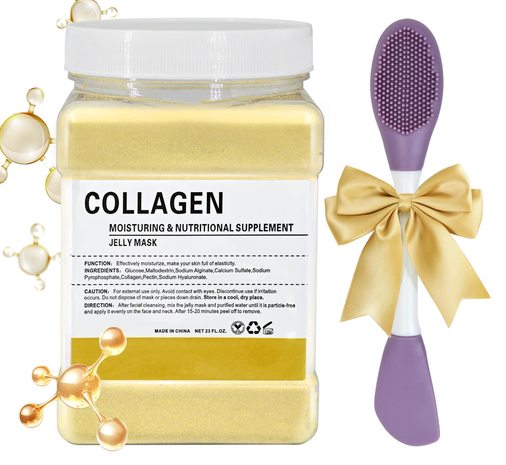 Ouhans Jelly Mask Powder packaging close-up showing premium ingredients and mix readiness