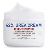 OUKEYA Urea Cream bottle showing fast-absorbing foot care for dry skin.