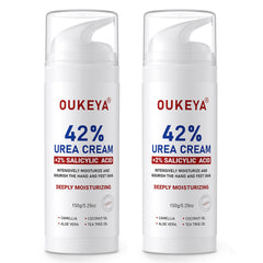 OUKEYA Urea Cream 42% pump bottle delivering quick non-greasy hydration