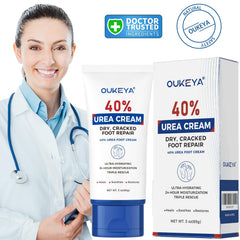 OUKEYA Urea Cream non-greasy formula quickly absorbs for on-the-go care.