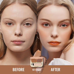 Oulac Brow Kit built-in mirror enables quick touch-ups while on the go.
