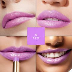 Oulac Pinky Purple lipstick packaging demonstrates compact design for travel touch-ups.