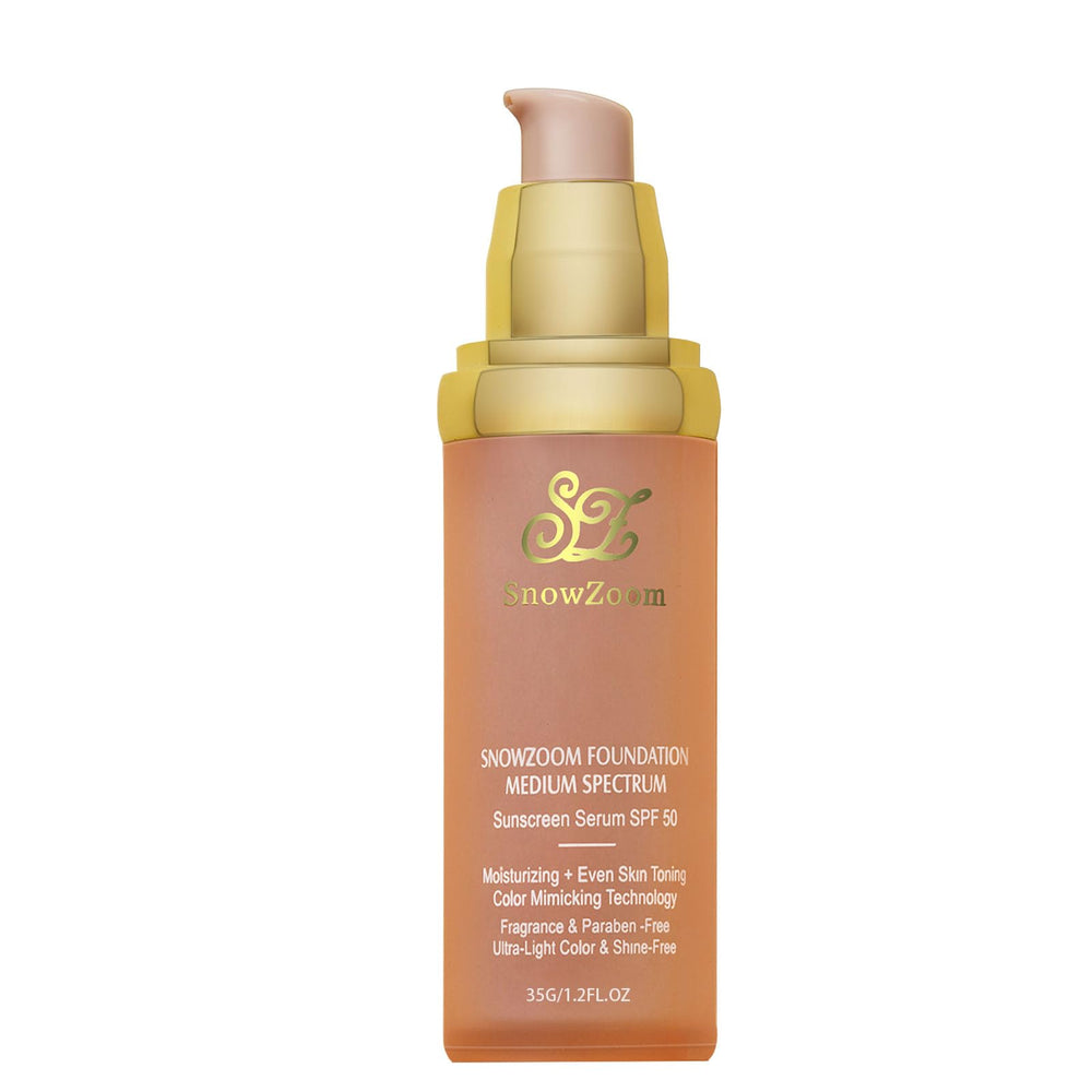 OUSHANG 4-in-1 color-changing foundation bottle shows shade-adapting formula for all skin tones.