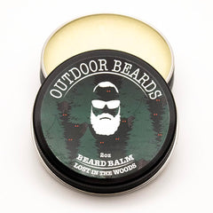 Outdoor Beards Beard Balm being worked through a beard after shower for smoother feel.