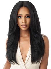 Outre Neesha 203 color dr sienna copper on model showing warm shade.