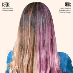 oVertone applying to dry hair demonstrates 10–15 minute color process.