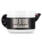 Overtone Black Velvet bottle for at-home color depositing conditioning.