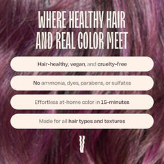 oVertone color-depositing conditioner jar with creamy texture for luminous hair.